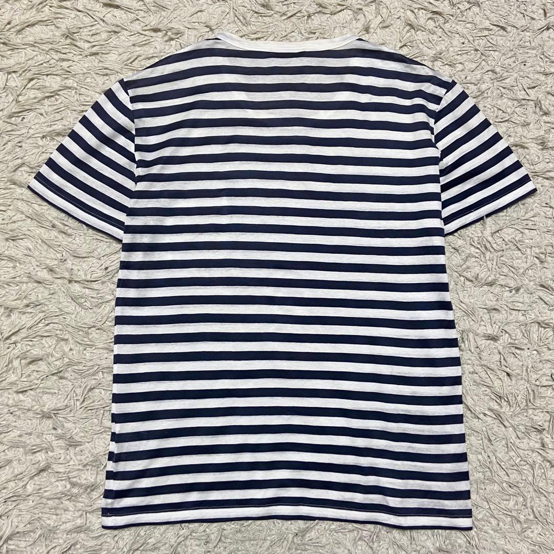 クリスチャンディオール 半袖 Tシャツ ボーダー ネイビー ホワイト サイズXS