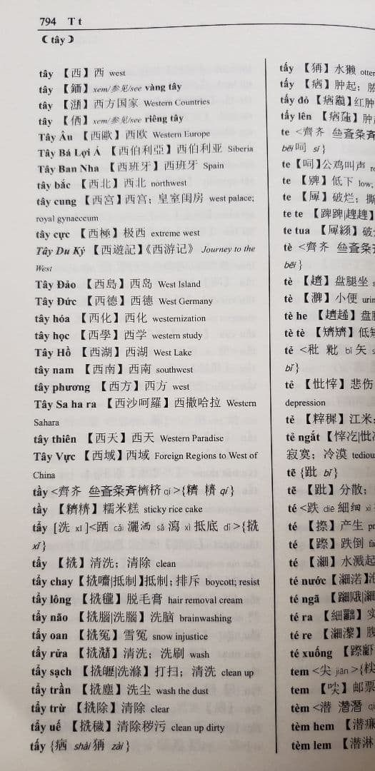 越喃汉英 四文对照新辞典