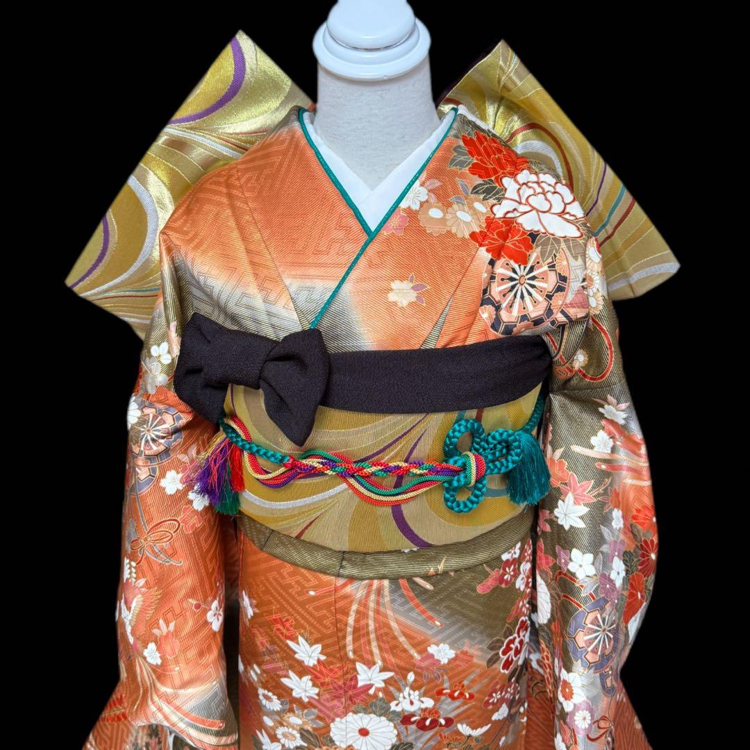 豪華　振袖フルセット　古典柄　正絹長襦袢つき　成人式　158〜168