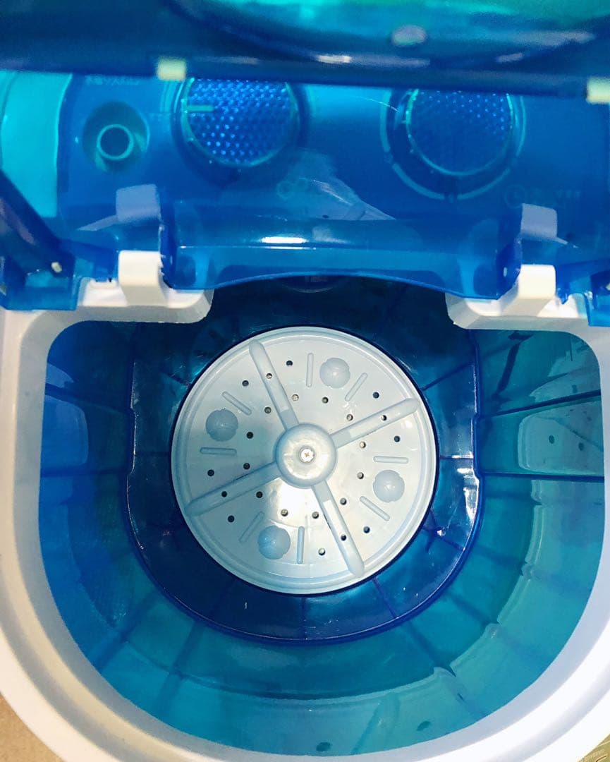 (美品送料込)2.0K 説明書付ミニ洗濯機　EEX-CD018 個別洗いに便利