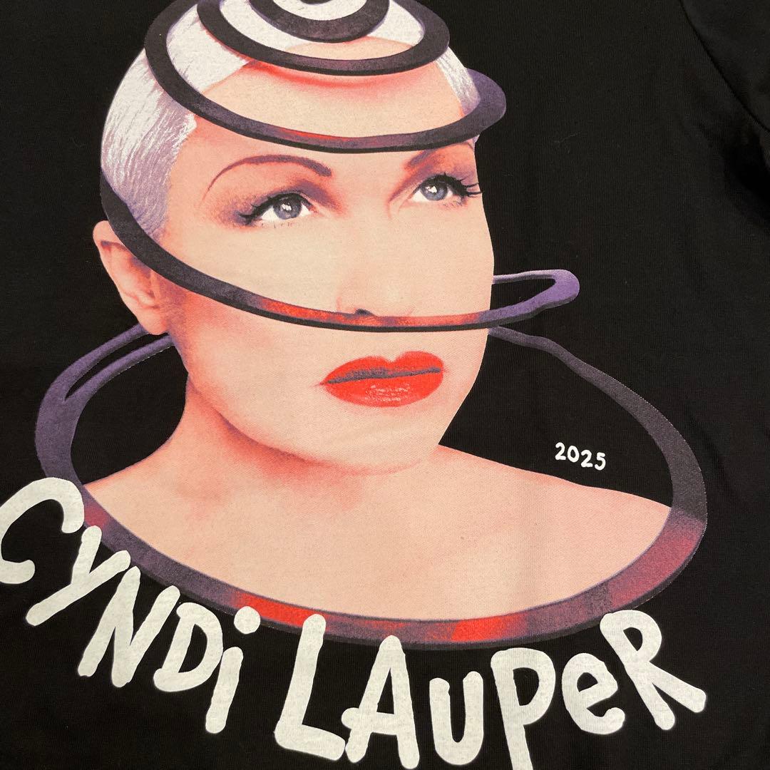 Cyndi Lauper ブラック Tシャツ S