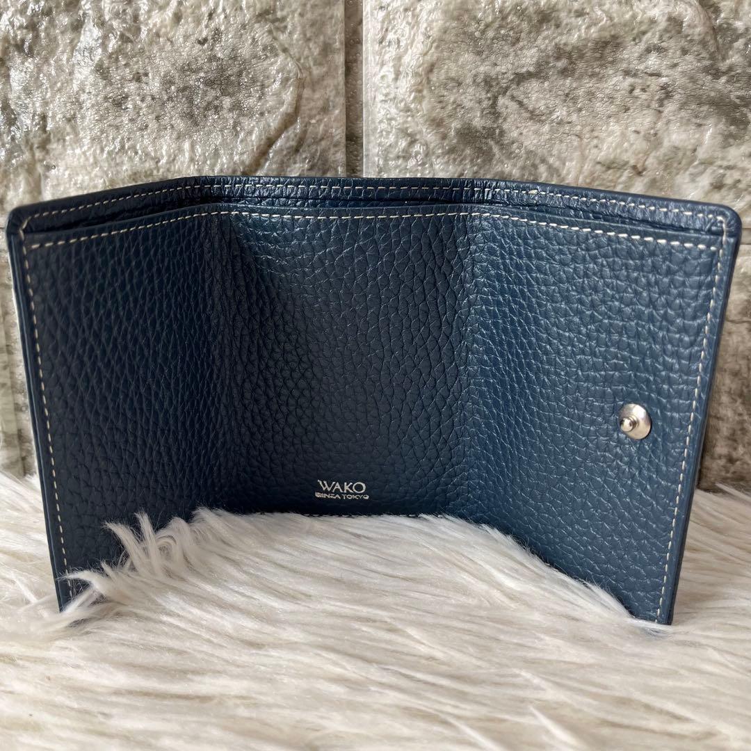 【美品】WAKO 銀座和光　レザー　三つ折り財布　ミニ財布