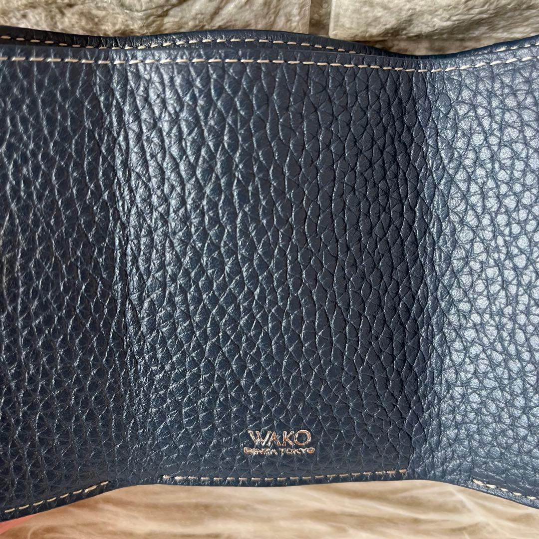 【美品】WAKO 銀座和光　レザー　三つ折り財布　ミニ財布