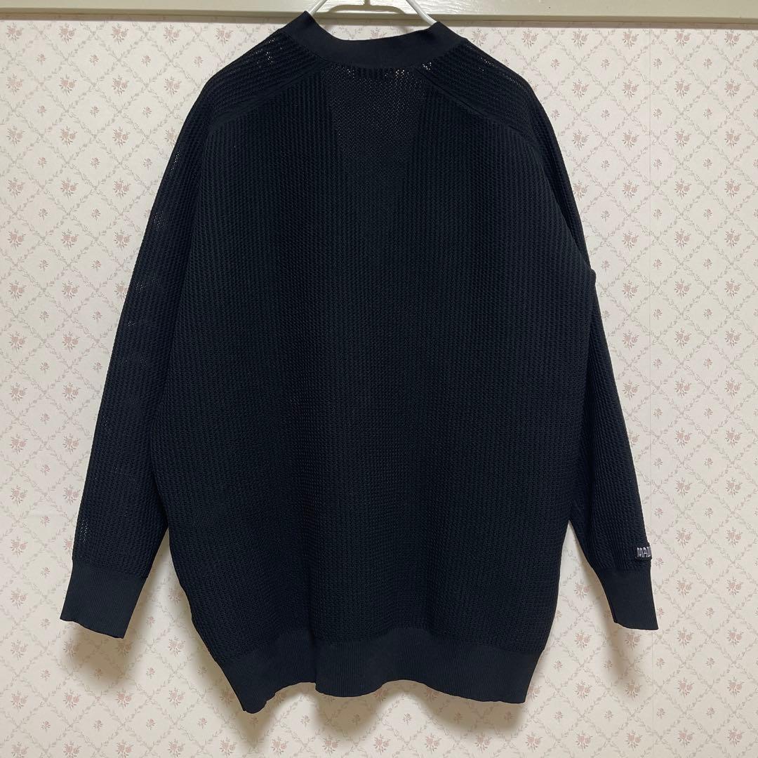 新品未使用madisonblue メッシュビッグニットカーディガンブラックXS