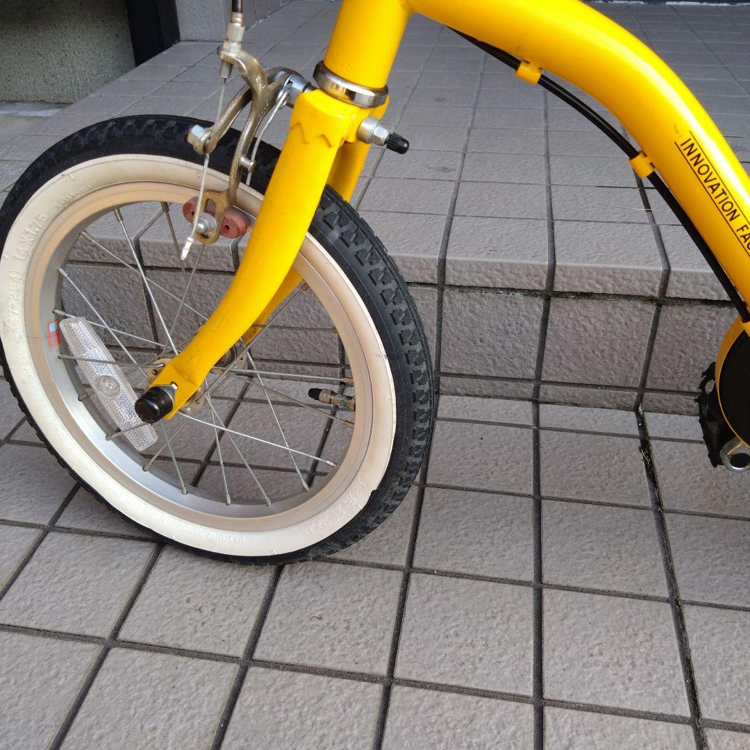 イエロー 14インチ 幼児用自転車 補助輪付き ASAHI