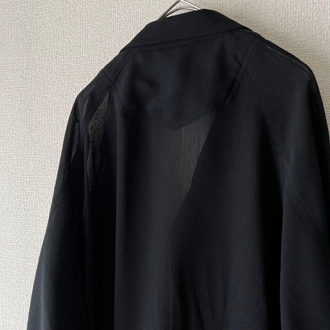 MCM シアーブルゾン　ブラック　ジャケット　Lサイズ　透け感　美品