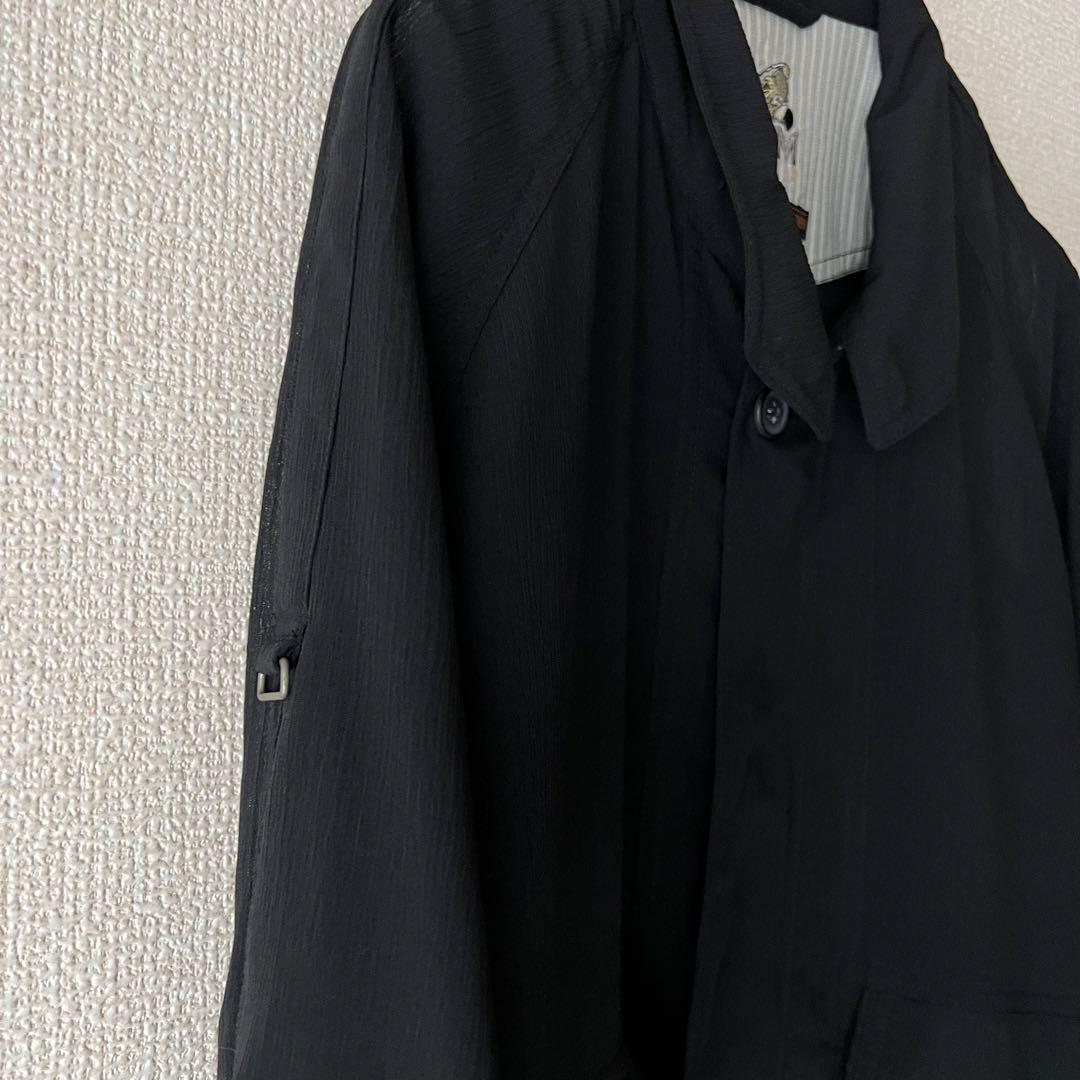 MCM シアーブルゾン　ブラック　ジャケット　Lサイズ　透け感　美品