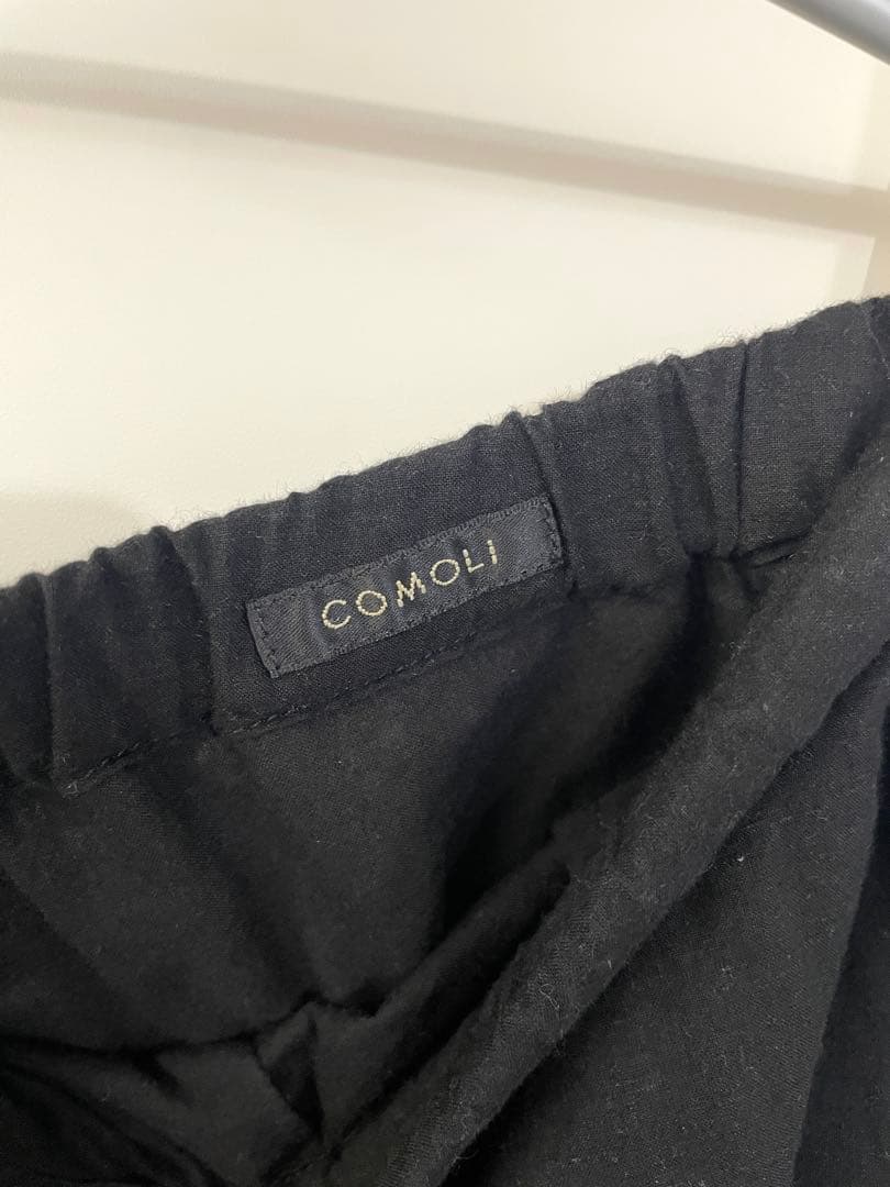 25SS COMOLI KHADIコットン ドローストリングパンツ