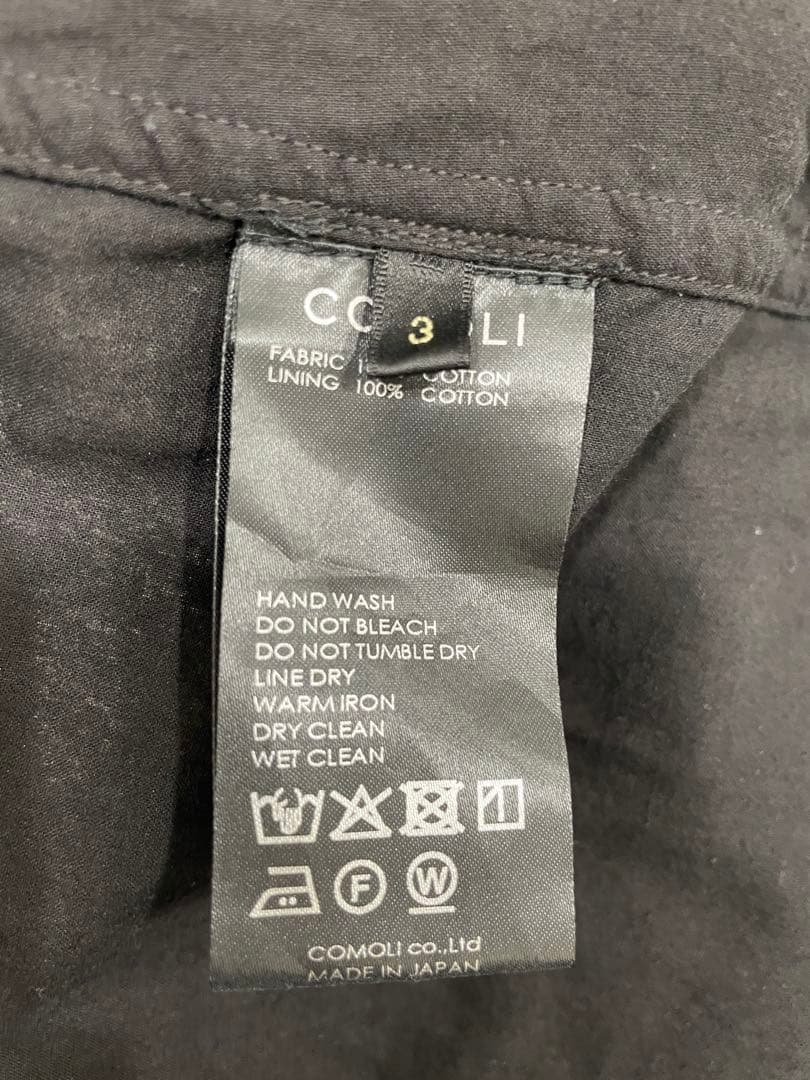 25SS COMOLI KHADIコットン ドローストリングパンツ