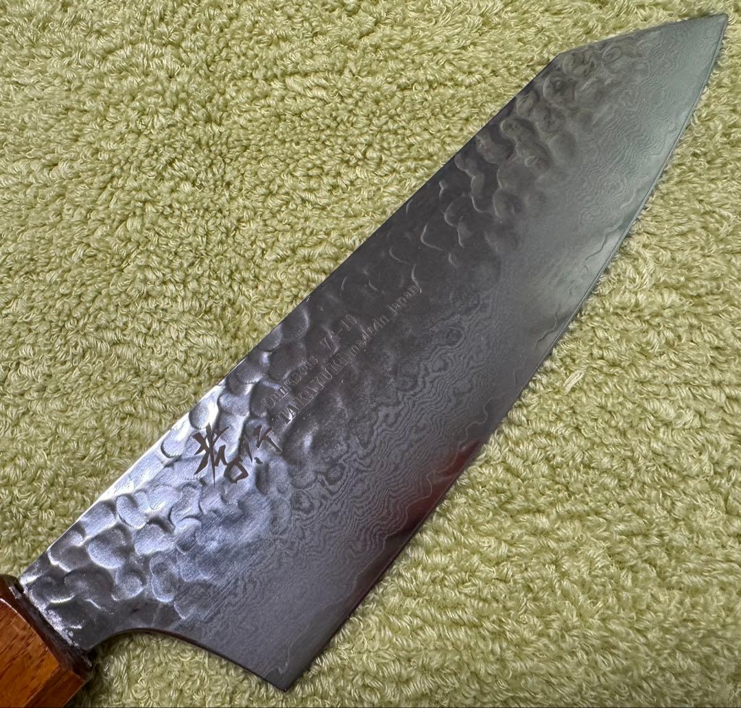 堺孝行 切付 三徳 包丁 160mm VG10 ダマスカス 日本製 剣型 新品