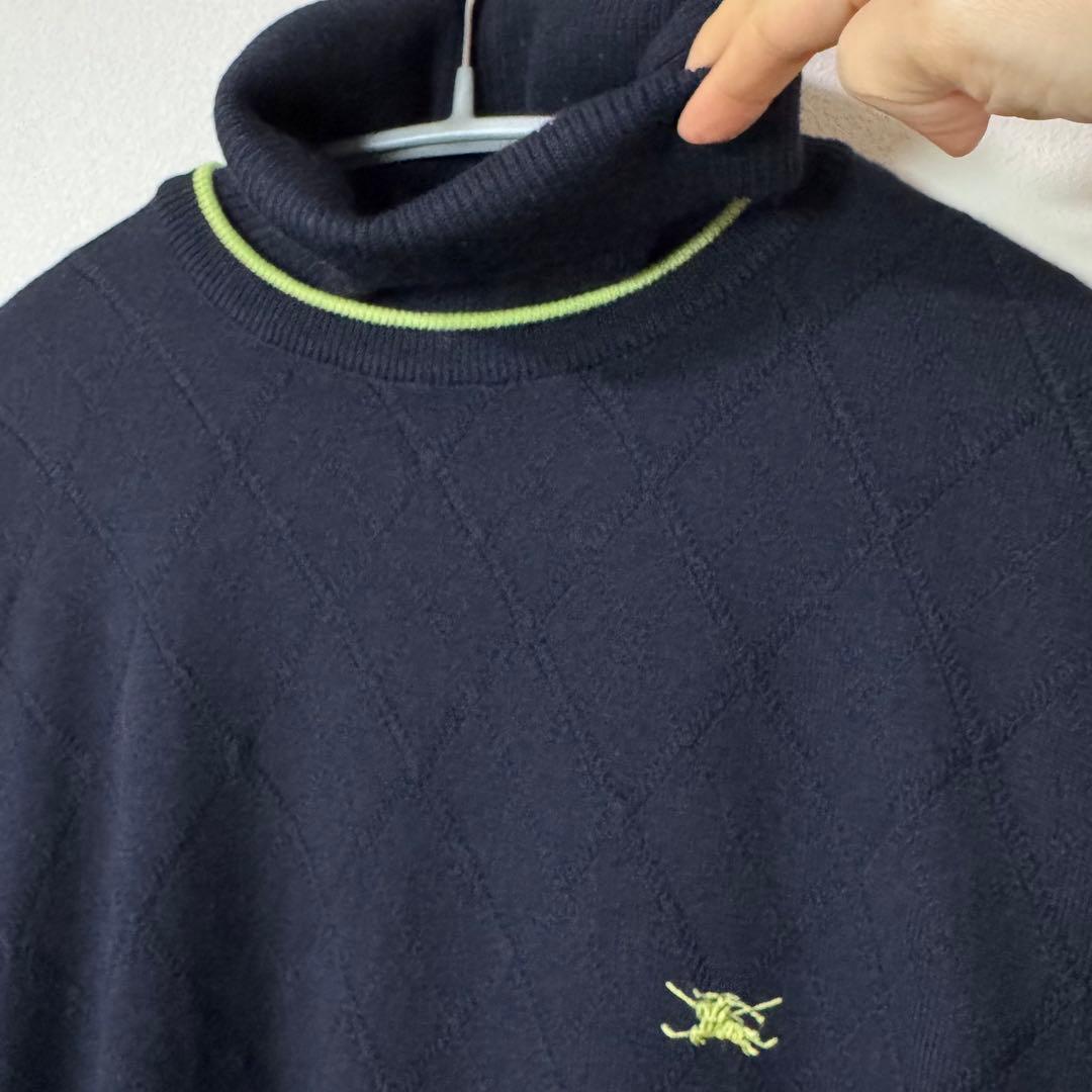 美品 BURBERRY GOLF バーバリーゴルフ セーター ハイネック 裏地