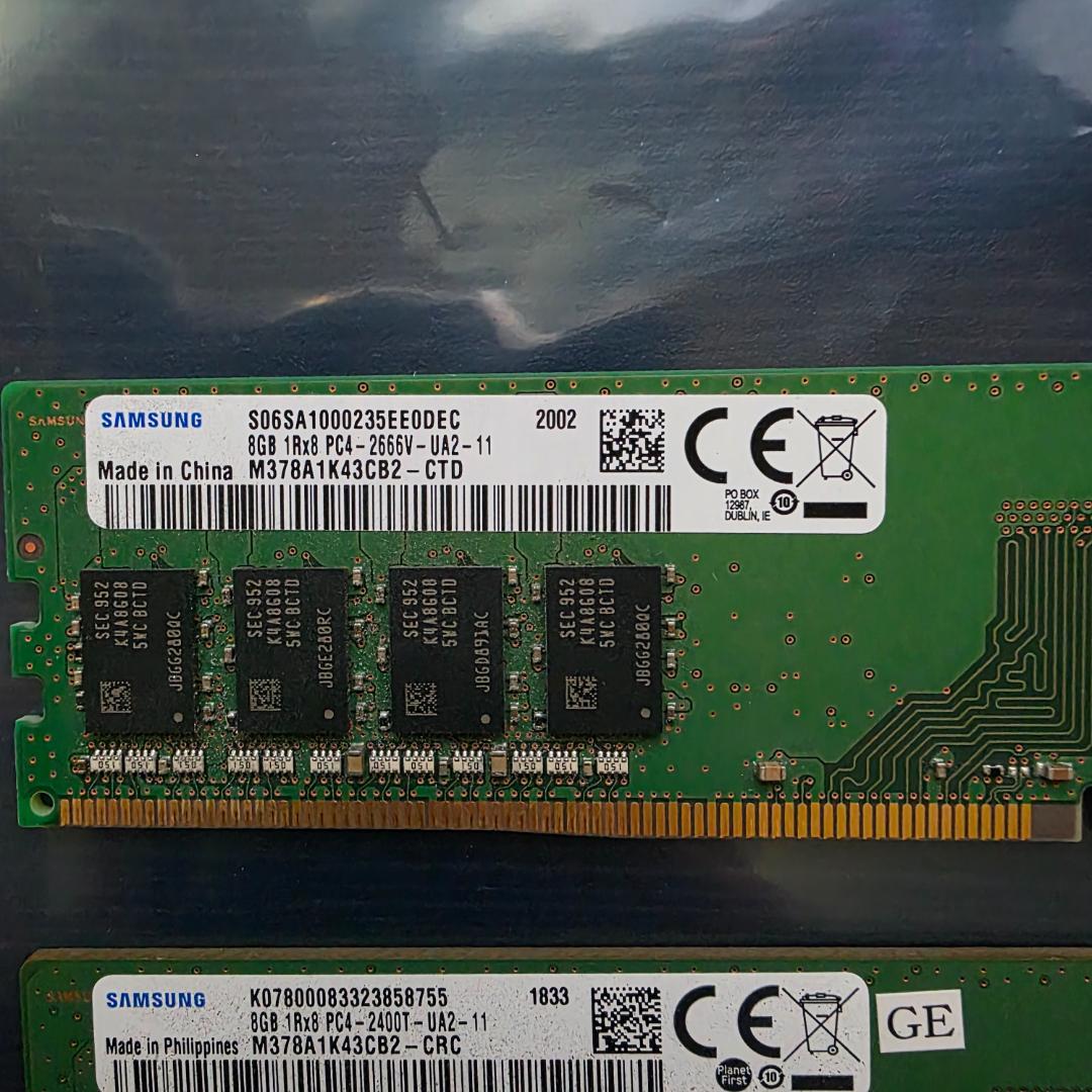 メモリ DDR4 72GB 8GB×9枚セット