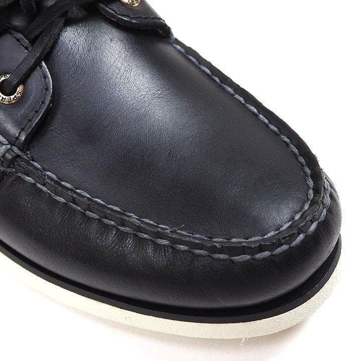 新品 スペリー トップサイダー レザー デッキシューズ ブラック 25.0cm