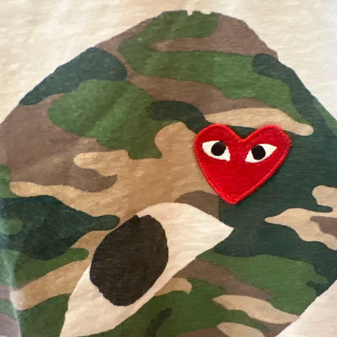 COMME des GARÇONS PLAY 迷彩ハートTシャツ S