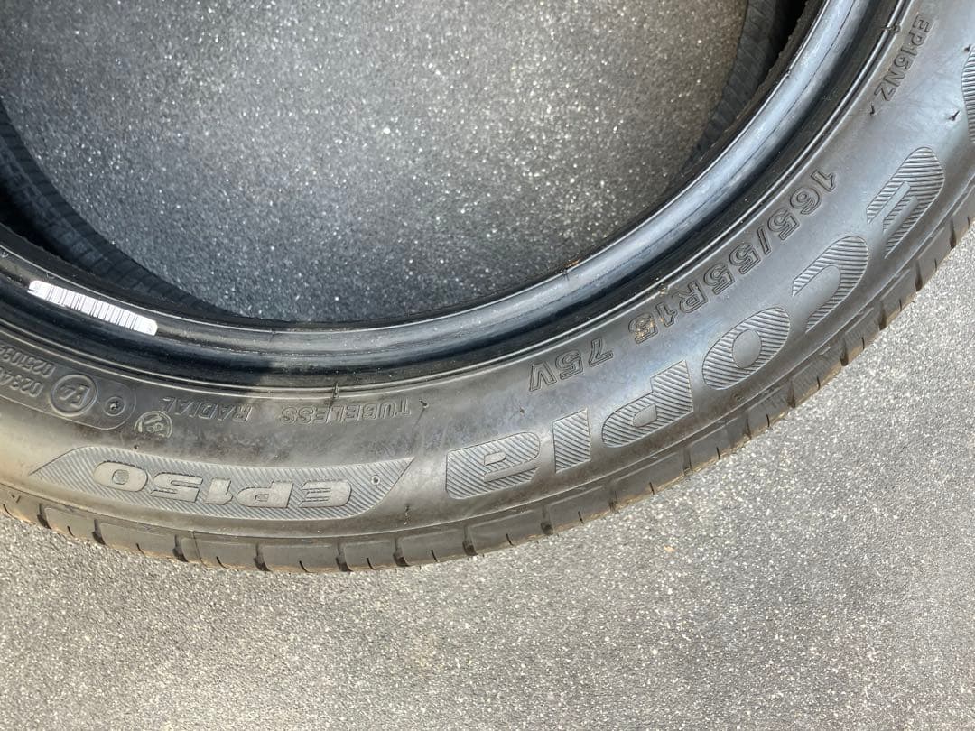①ブリヂストン ECOPIA 165/55R15 タイヤ2本セット