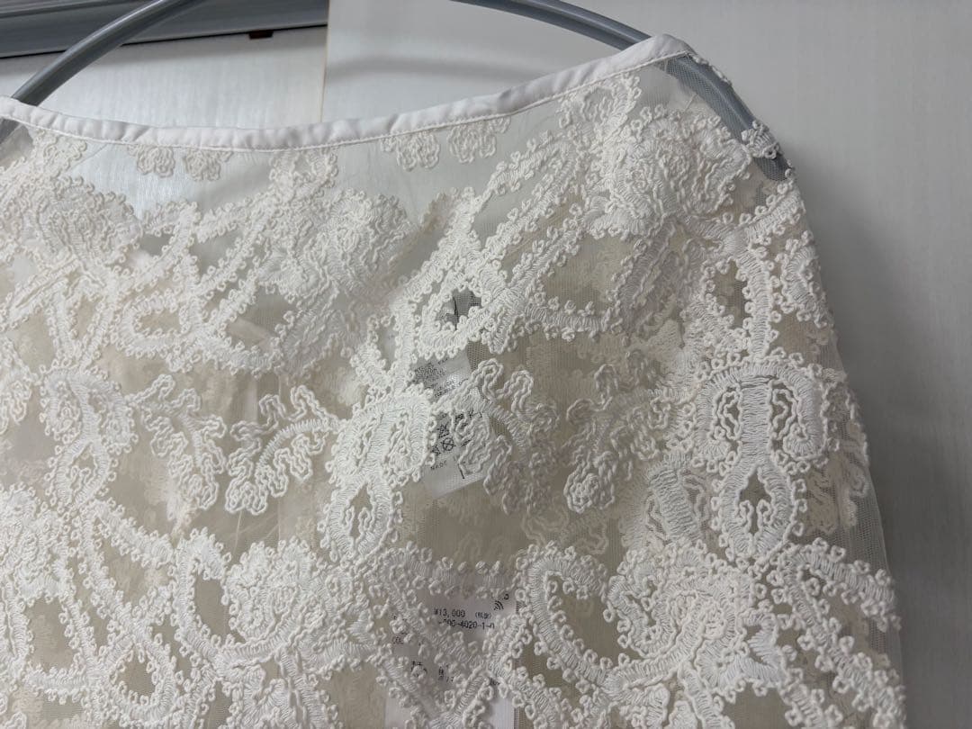 Spick and Span コードエンブロイダリーチュールレイヤースカート