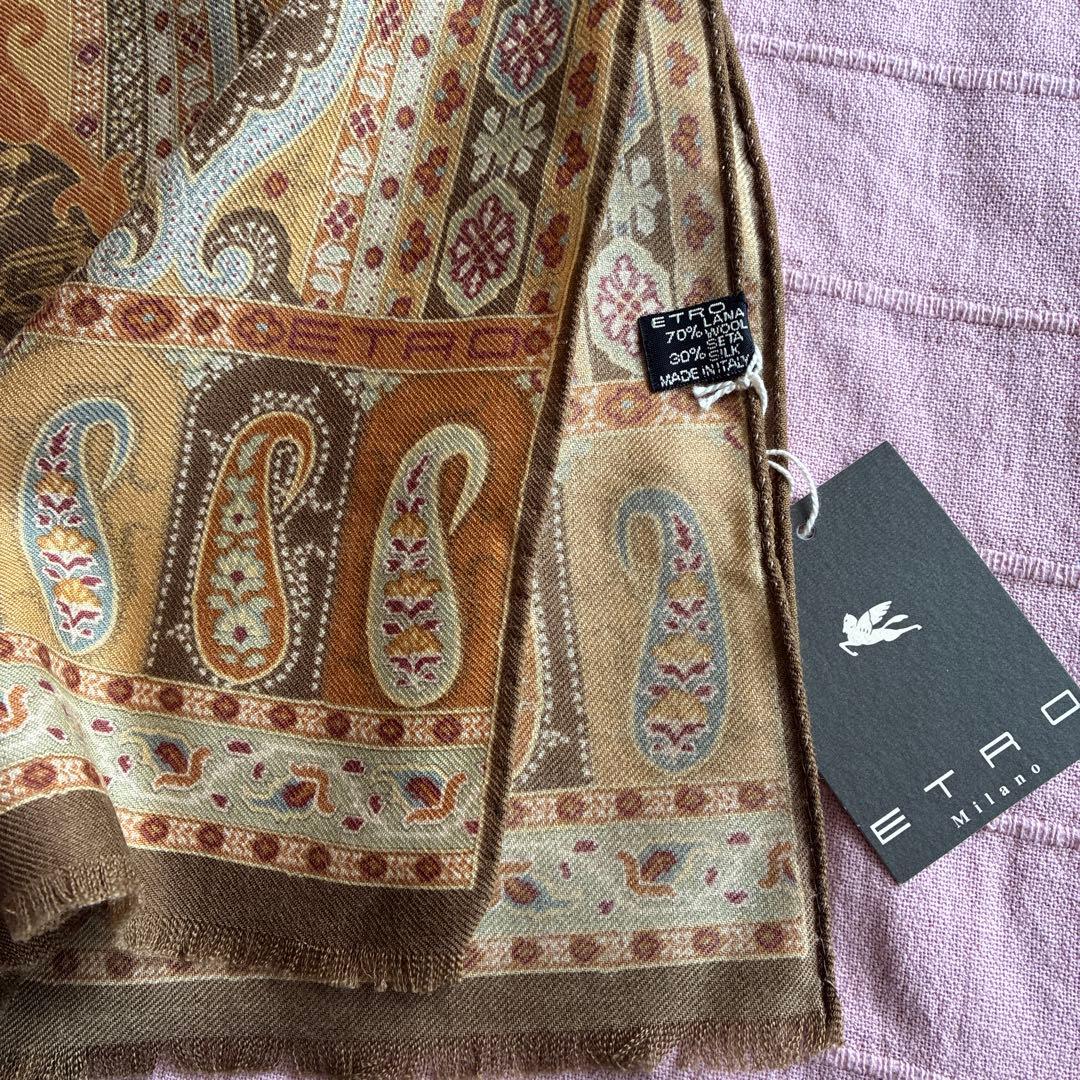 ETRO ペイズリー柄 ストール　新品タグ付き　ユニセックス
