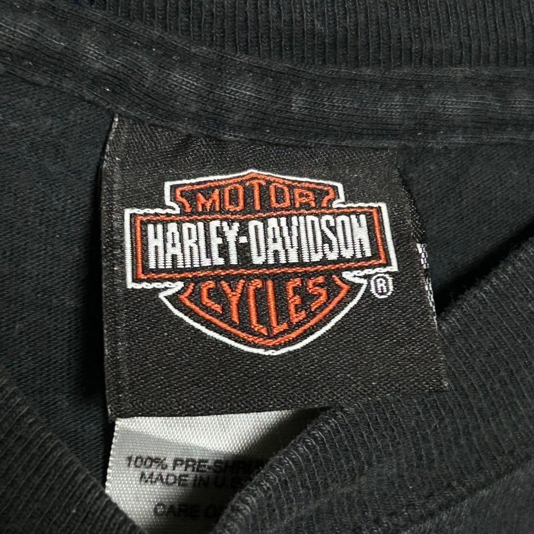 USA製 ハーレー tee ウイング モーターサイクル ブラック 08年 レア