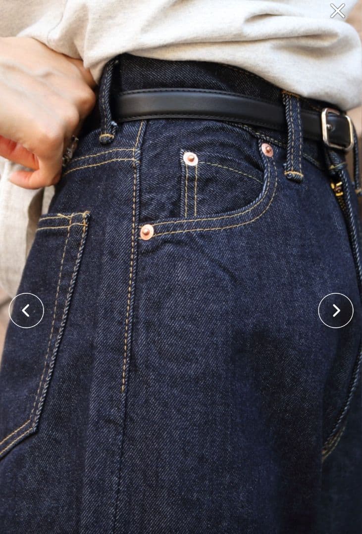 《美品》Shinzone シンゾーン♥MARILYN DENIM♥38 ネイビー