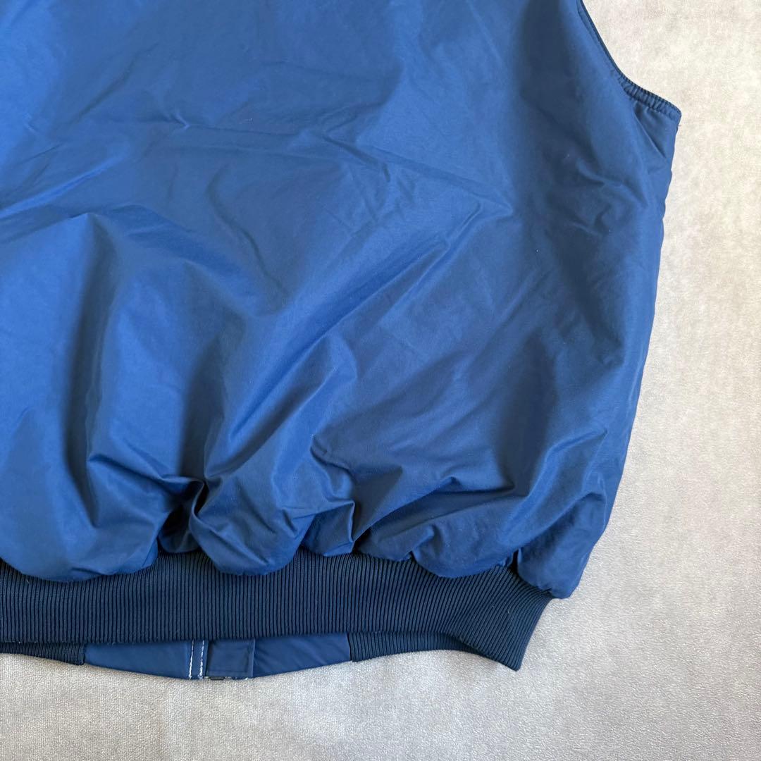 90s パタゴニア シェルドシンチラベスト USA製 XL ブルー 企業ロゴ