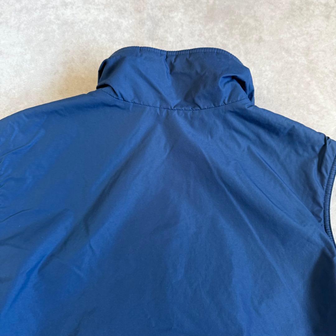 90s パタゴニア シェルドシンチラベスト USA製 XL ブルー 企業ロゴ