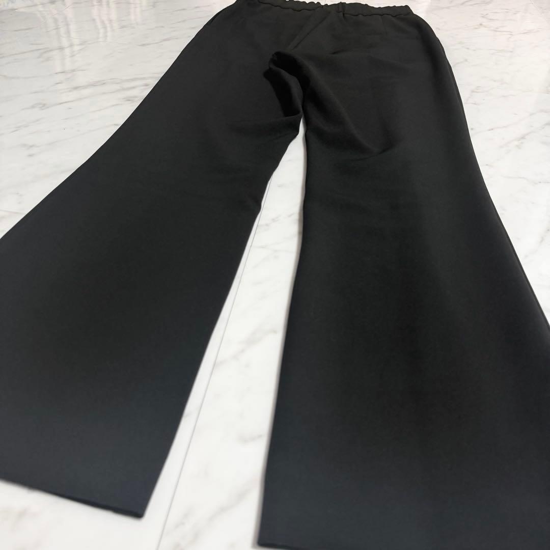 【美品】2025✨️アニュアンス ストレッチ スリット フレア パンツ 黒 M
