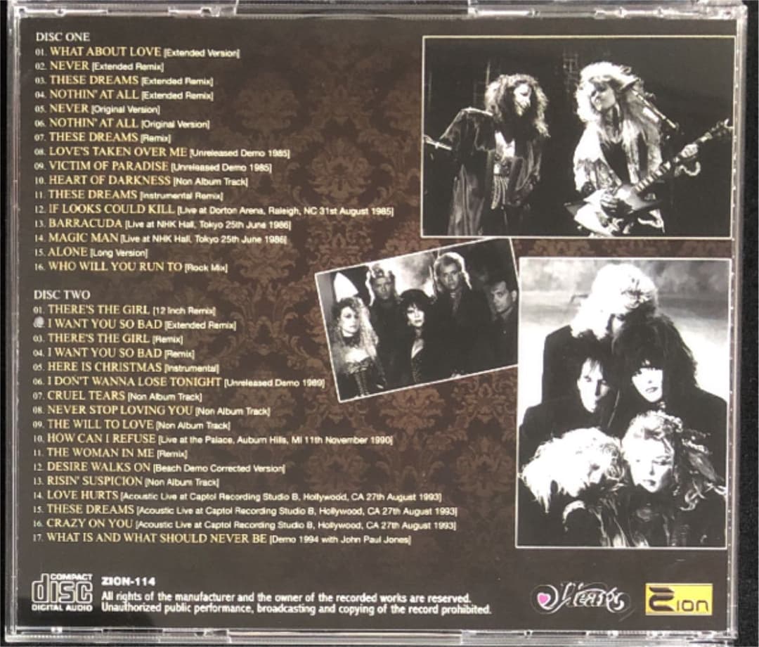 2CD！HEART/ハート/Capitol Rarities 1985-1994