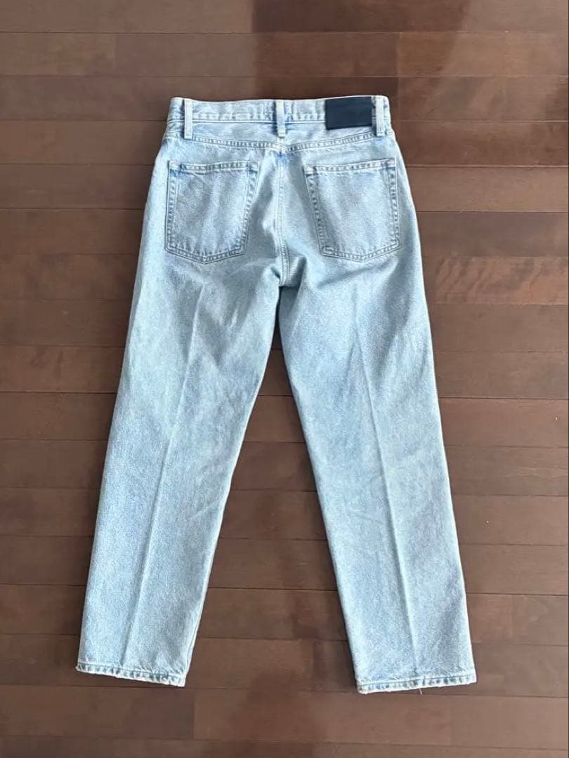 ebure 定番 ウォッシュドデニムストレートパンツ 34