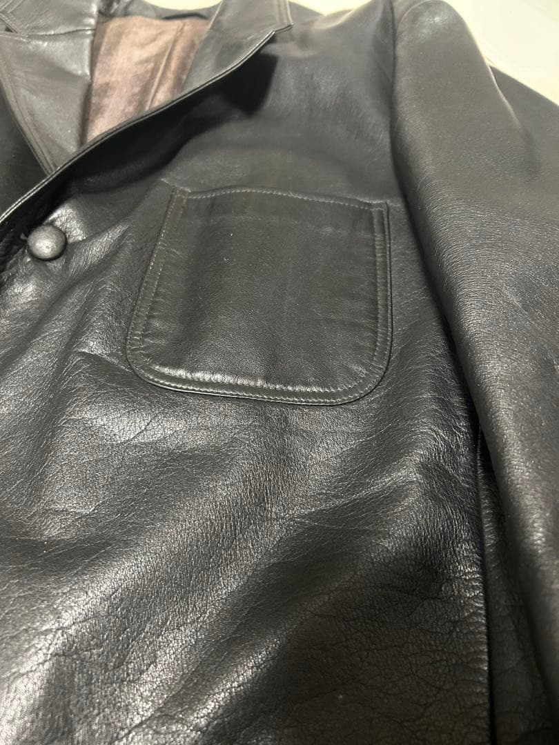 80s USED 本革 レザー テーラード ジャケット