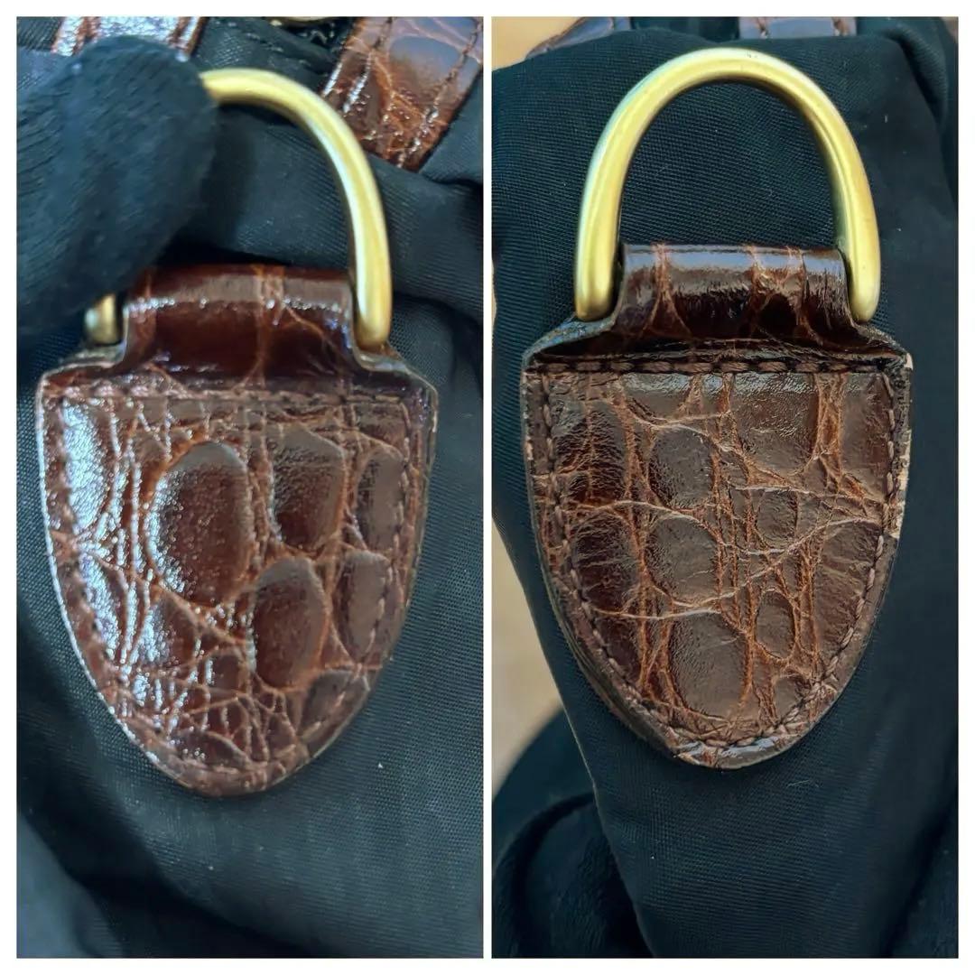 美品◎BALENCIAGA バレンシアガ BB ボストンバッグ クロコ型押し