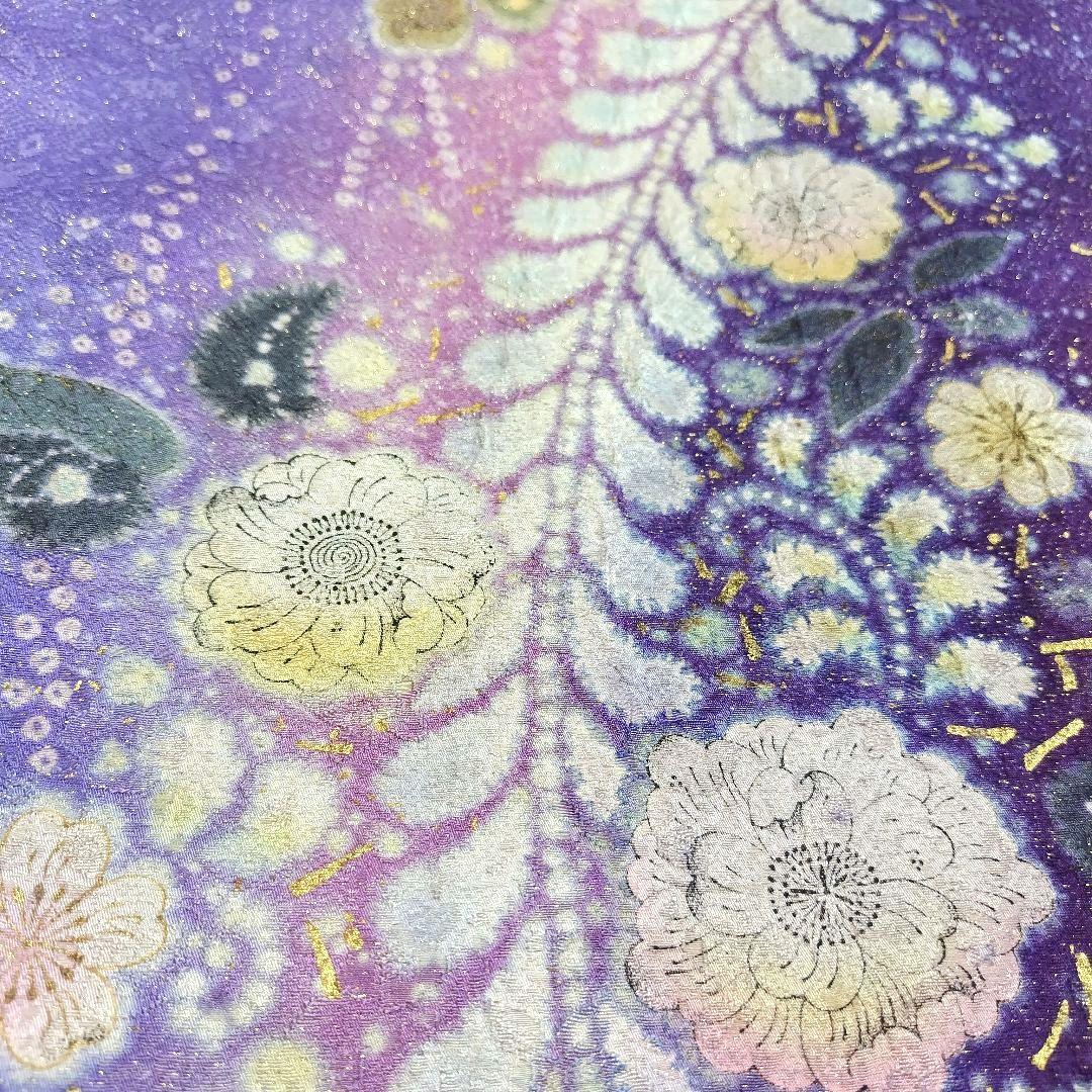 振袖フルセット(8点)・辻ヶ花・辻が花・絞り・銀通し・胴裏正絹・高級手縫い