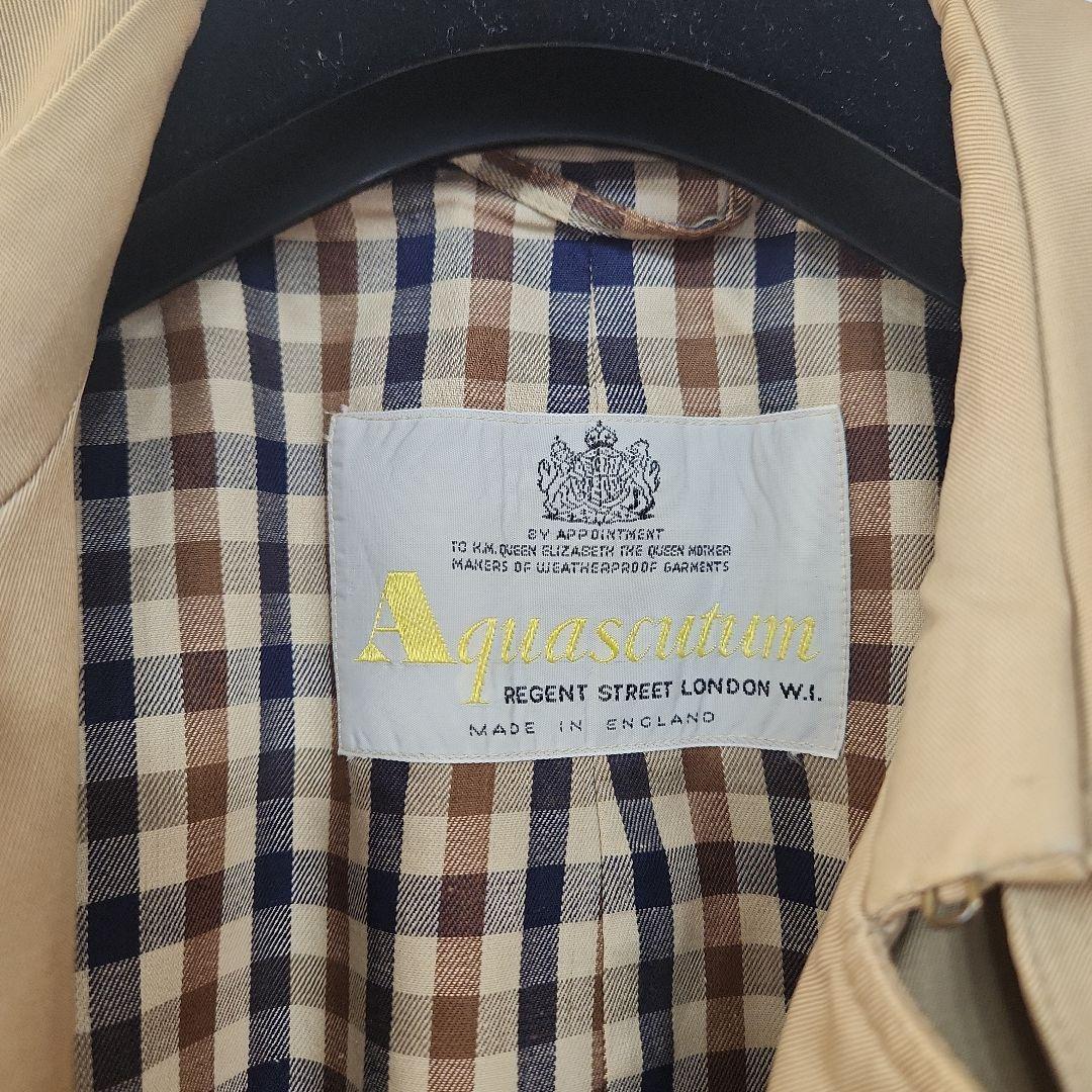 Aquascutum アクアスキュータム トレンチコート イングランド　アクア5