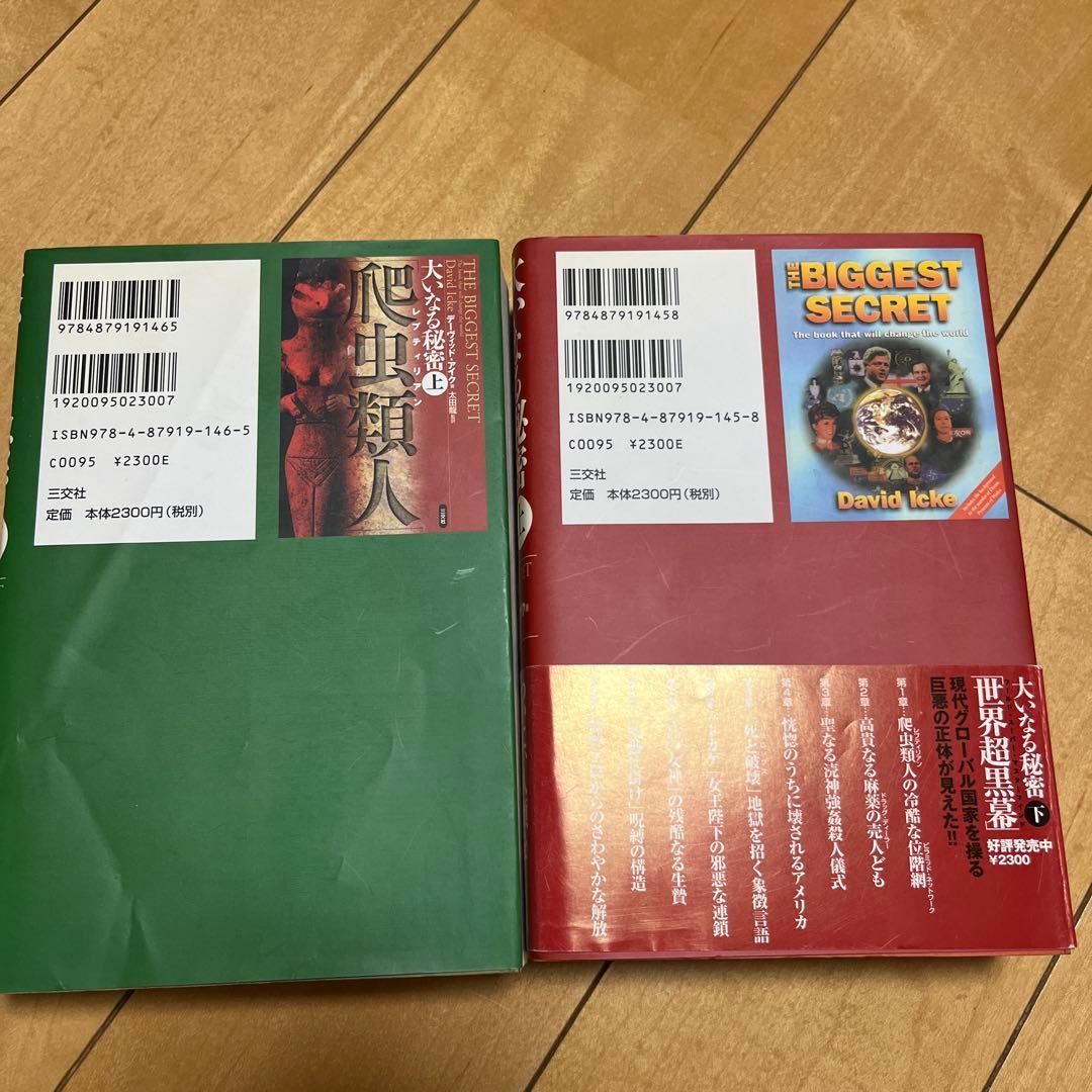 大いなる秘密 上 (爬虫類人) 下(世界超黒幕) 太田龍　マスターマインド