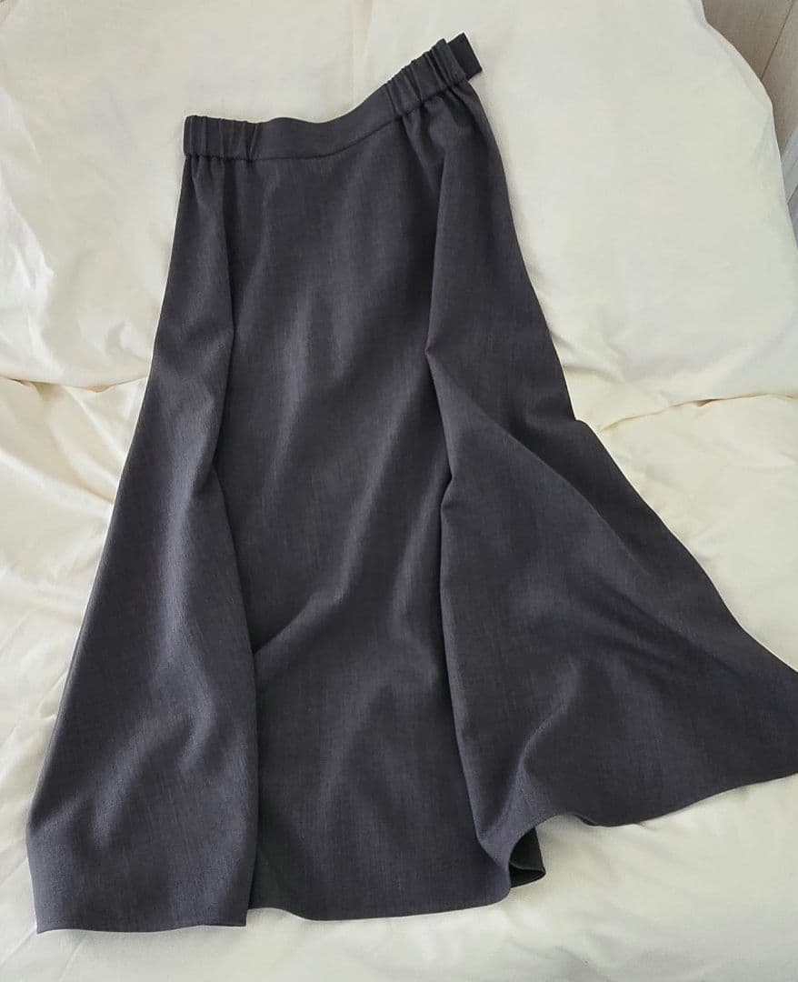 ソージュ ウールライクロングフレアスカート GRAY Sサイズ