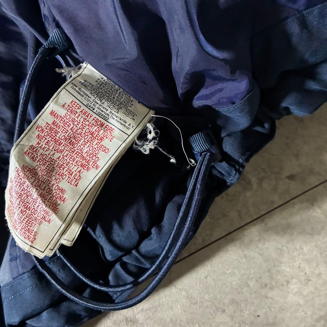 00s NIKE中綿ウォームアップジャケット刺繍ロゴドローコードビッグスウッシュ