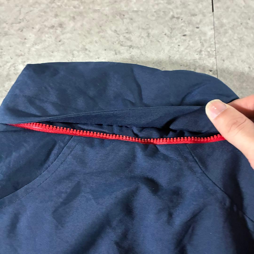 00s NIKE中綿ウォームアップジャケット刺繍ロゴドローコードビッグスウッシュ