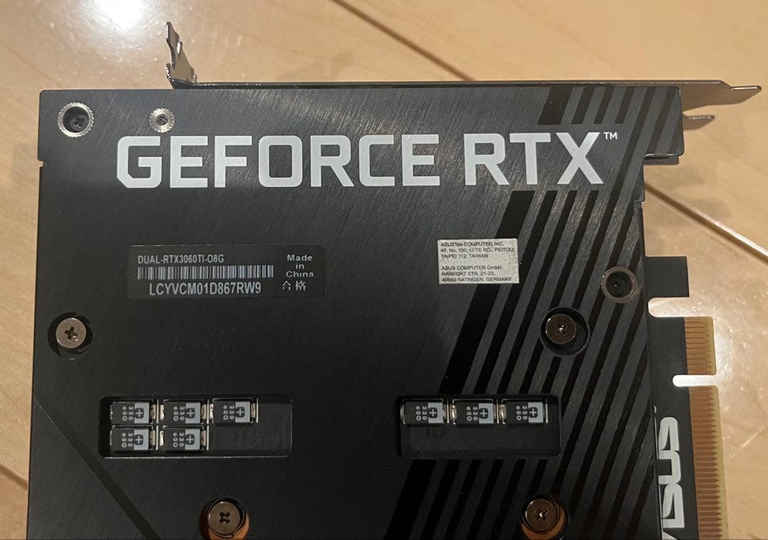 中古 ASUS GEFORCE RTX 3060Ti 8G デュアルファン