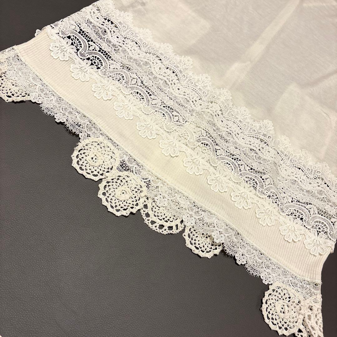 【新品✨定価6.5万】TOKUKO 1erVOL レース ロングカーディガン 麻