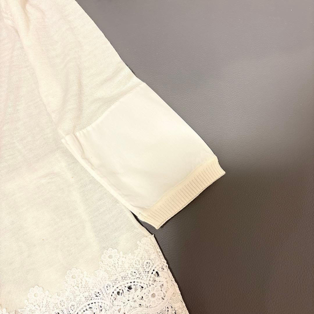 【新品✨定価6.5万】TOKUKO 1erVOL レース ロングカーディガン 麻