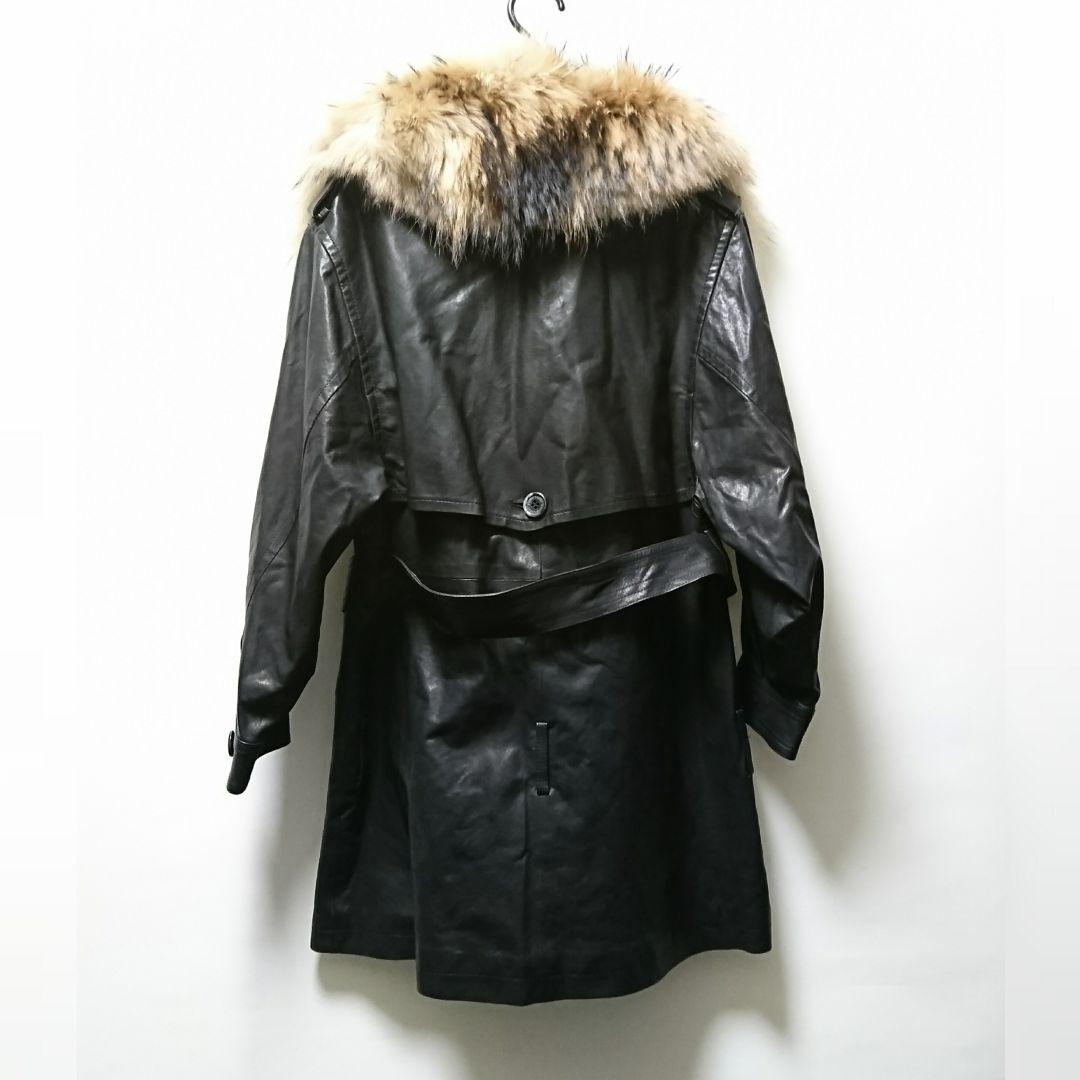 ナインレーベル9NINE LABEL◇ラムレザートレンチコート◇シープスキン