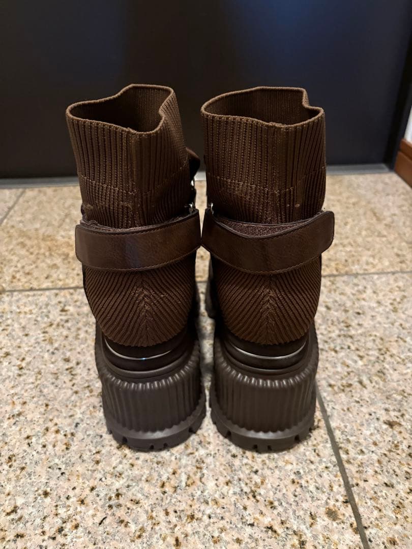 YELLO BEAR PLATFORM SHORT BOOTS ブラウン M