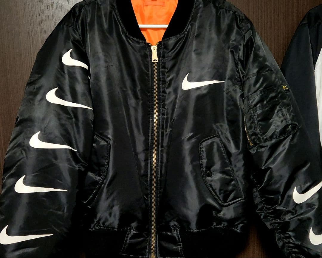 NIKE 2枚 セット MA-1 ナイキ ウーヴン ボンバー ジャケット アップ