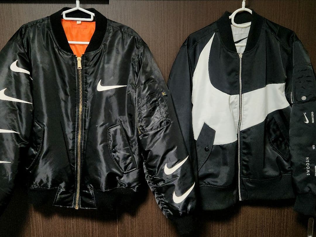 NIKE 2枚 セット MA-1 ナイキ ウーヴン ボンバー ジャケット アップ