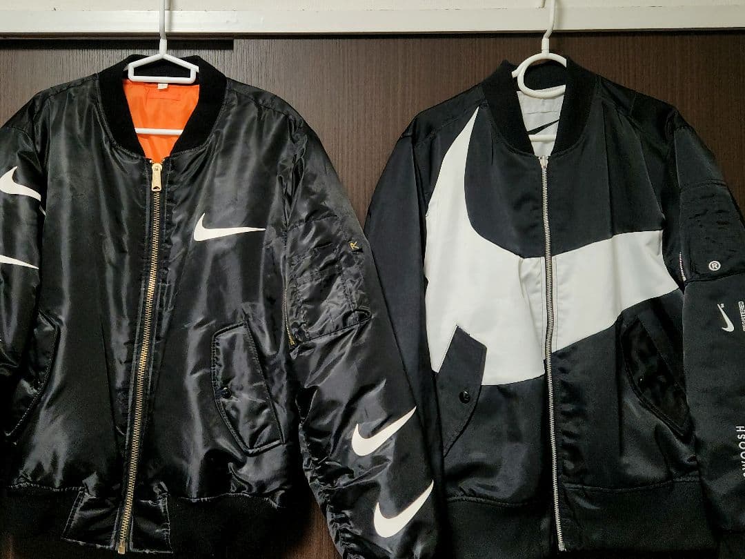 NIKE 2枚 セット MA-1 ナイキ ウーヴン ボンバー ジャケット アップ