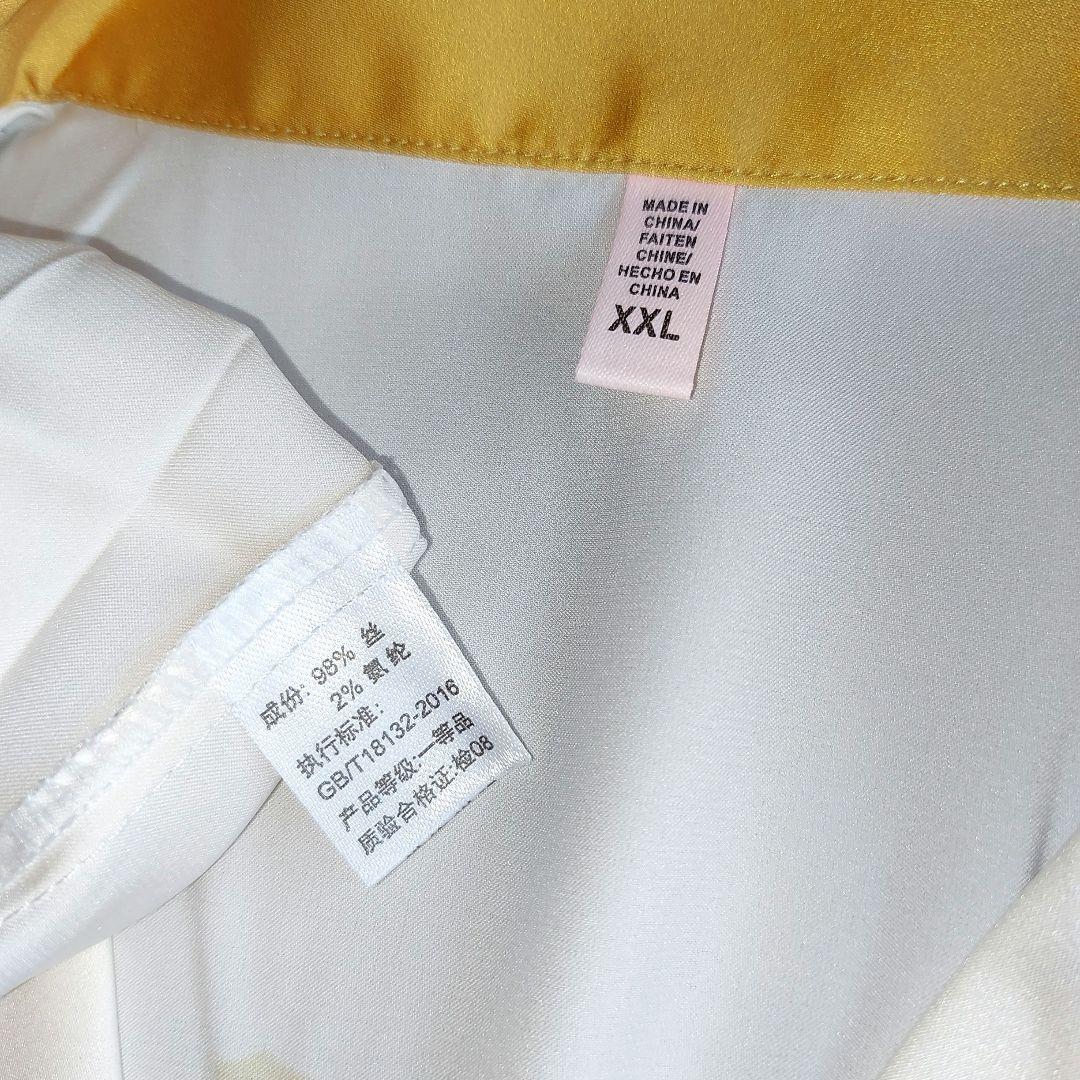 中国製シルク(98％)パジャマ～男女兼用用　XXLサイズ　一等品　新品　未使用品