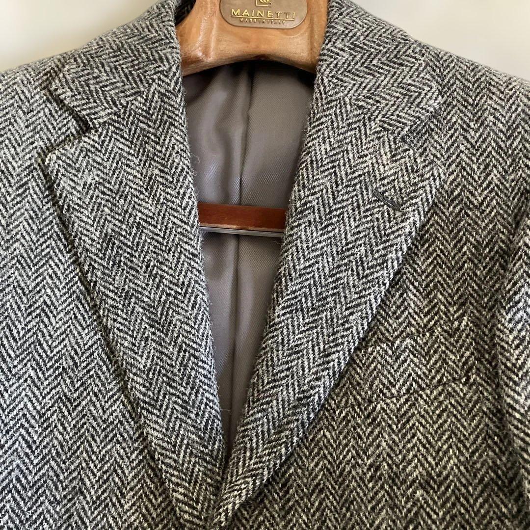 BEAMS F × HARRIS TWEED ヘリンボーン テーラードジャケット