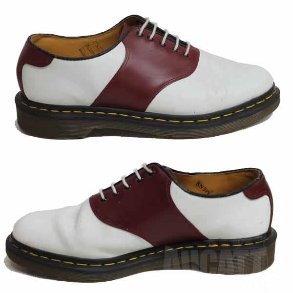 Dr.Martens サドルシューズ 5ホール UK8 白×茶 071K16