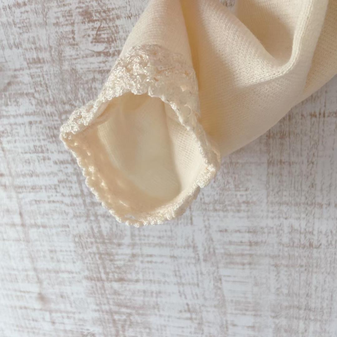 【PINORE】ピノーレ 新品 刺繍カーディガン Ｍ きなり 毛60%