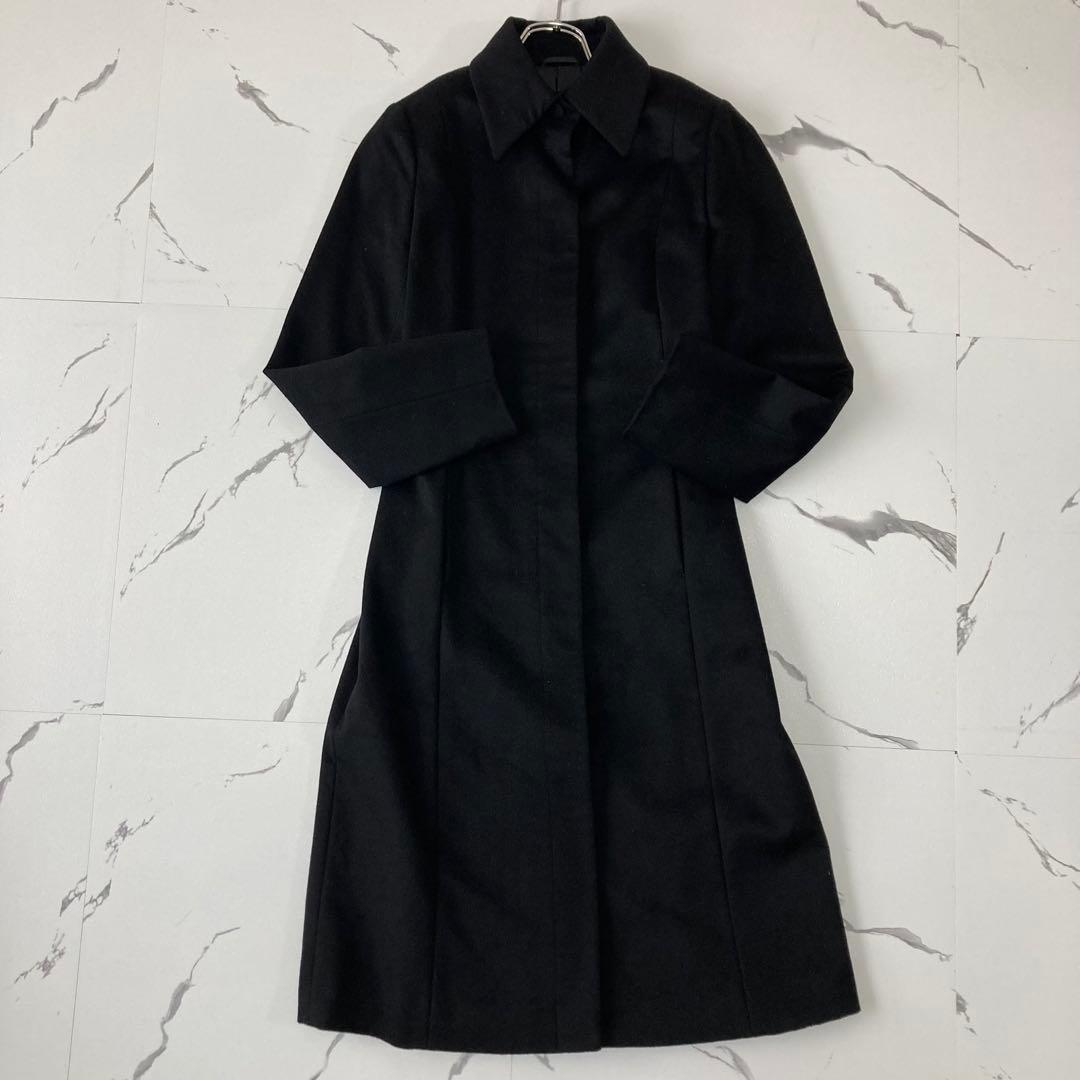 QUEENS COURT✨カシミヤ100% ステンカラーコート　比翼ボタン 美品