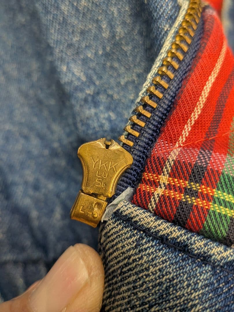 L.L.Bean デニムジャケット　裏地チェック　80s
